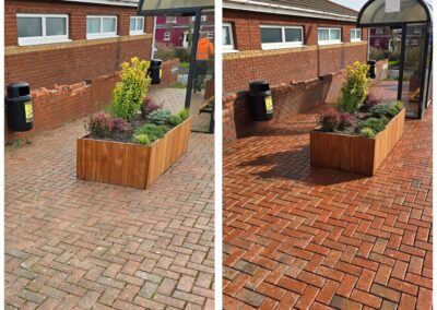 Glanamman exterior cleaning of bus stops