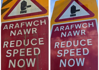 Street sign cleaning